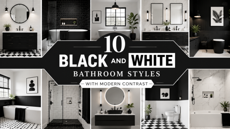 10 Black and White Bathroom Styles with Modern Contrast