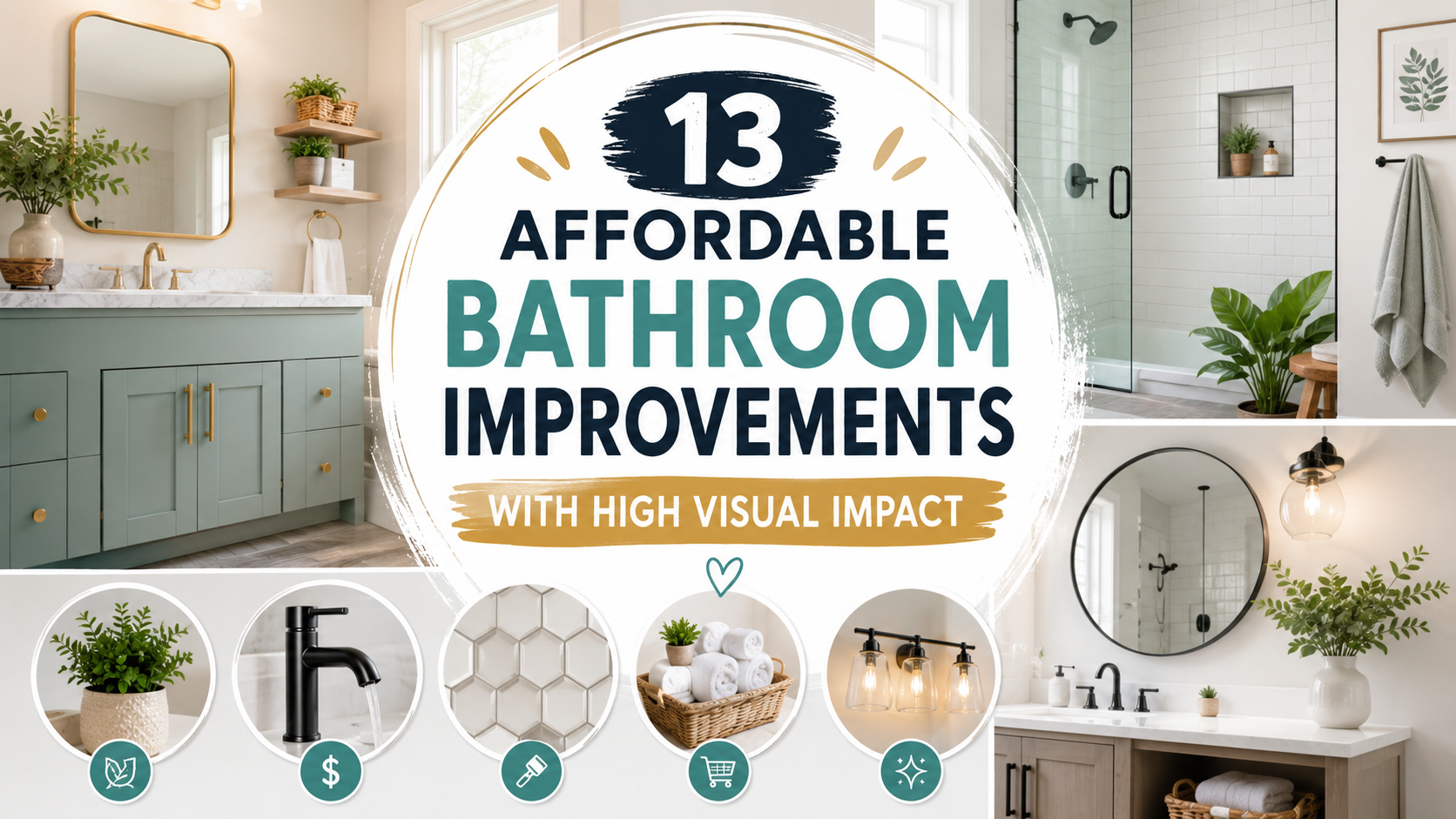 13 Affordable Bathroom Improvements with High Visual Impact