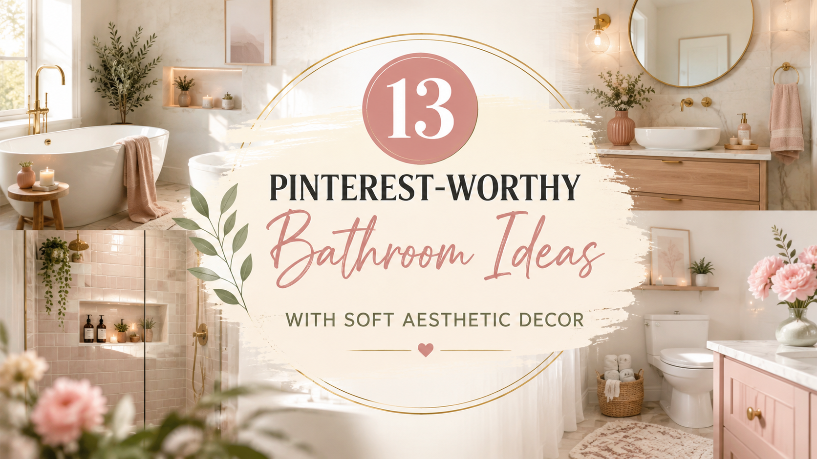 13 Pinterest-Worthy Bathroom Ideas with Soft Aesthetic Decor
