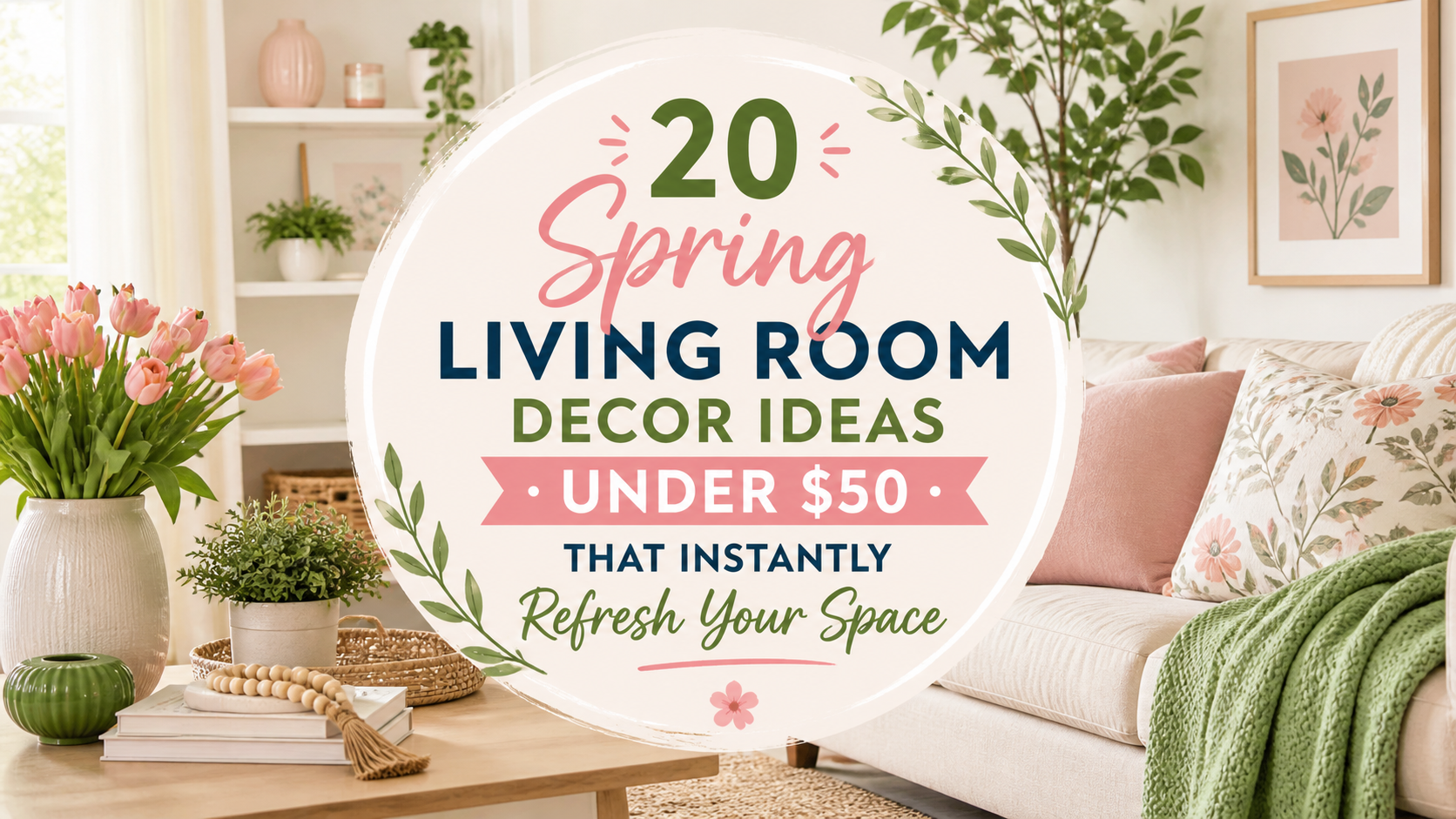 20 Spring Living Room Decor Ideas Under $50 That Instantly Refresh Your Space