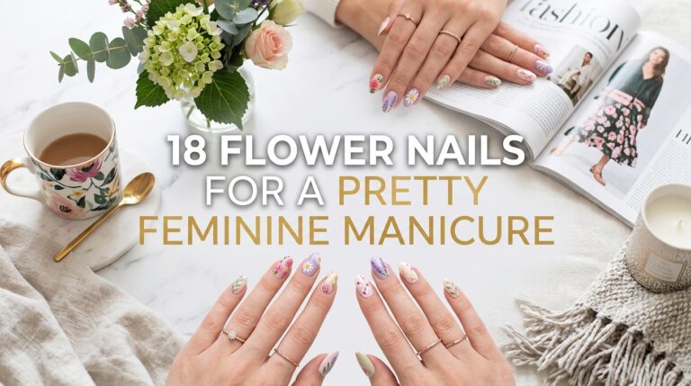 18 Flower Nails for a Pretty Feminine Manicure