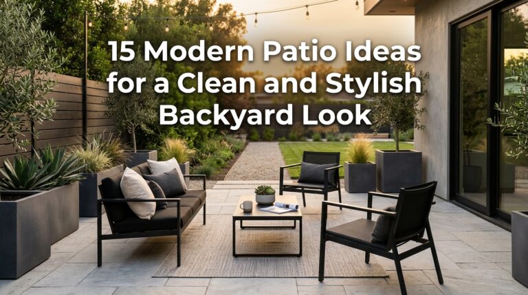 15 Modern Patio Ideas for a Clean and Stylish Backyard Look