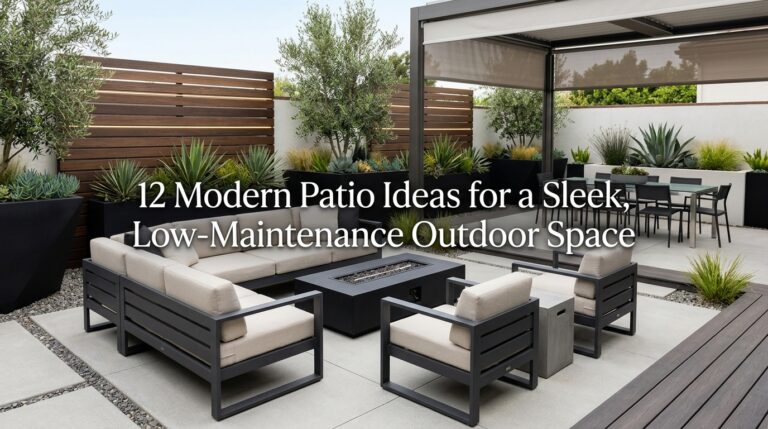 12 Modern Patio Ideas for a Sleek, Low Maintenance Outdoor Space