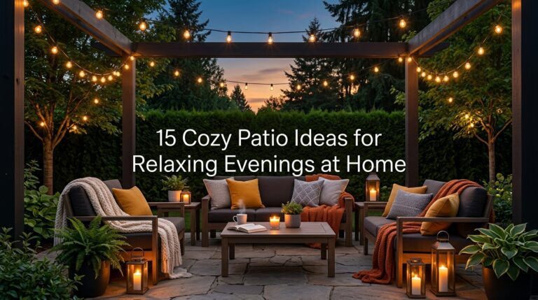 15 Cozy Patio Ideas for Relaxing Evenings at Home