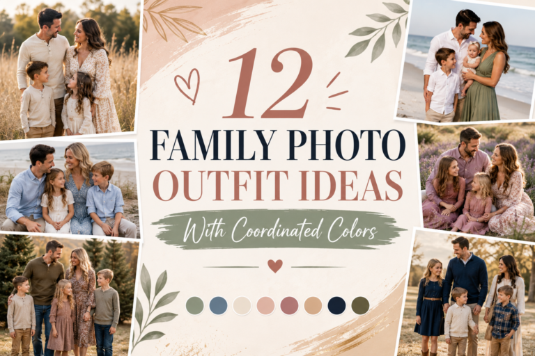12 Family Photo Outfit Ideas With Coordinated Colors