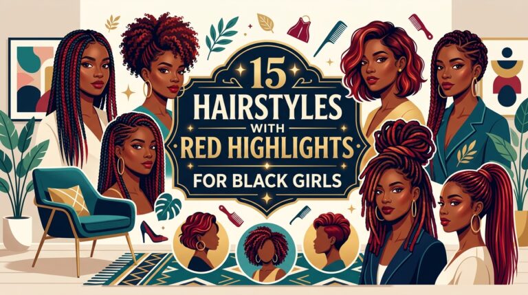 15 Hairstyles With Red Highlights for Black Girls That Look Bold and Stylish
