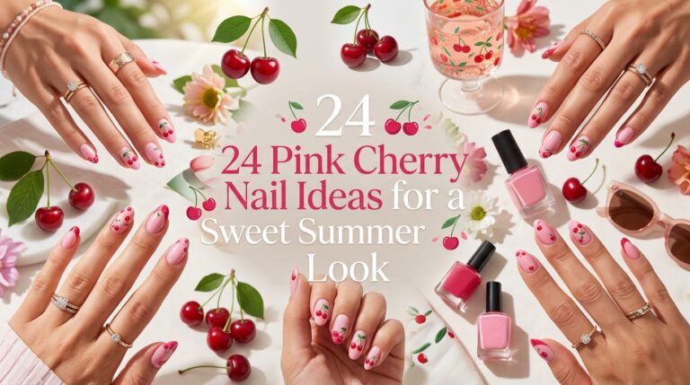 24 Pink Cherry Nail Ideas for a Sweet Summer Look